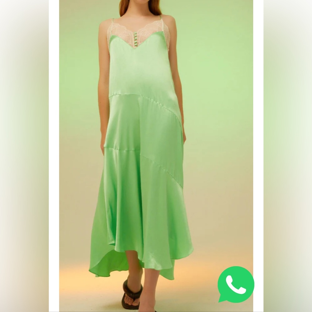 Elegant Green Slip Dress